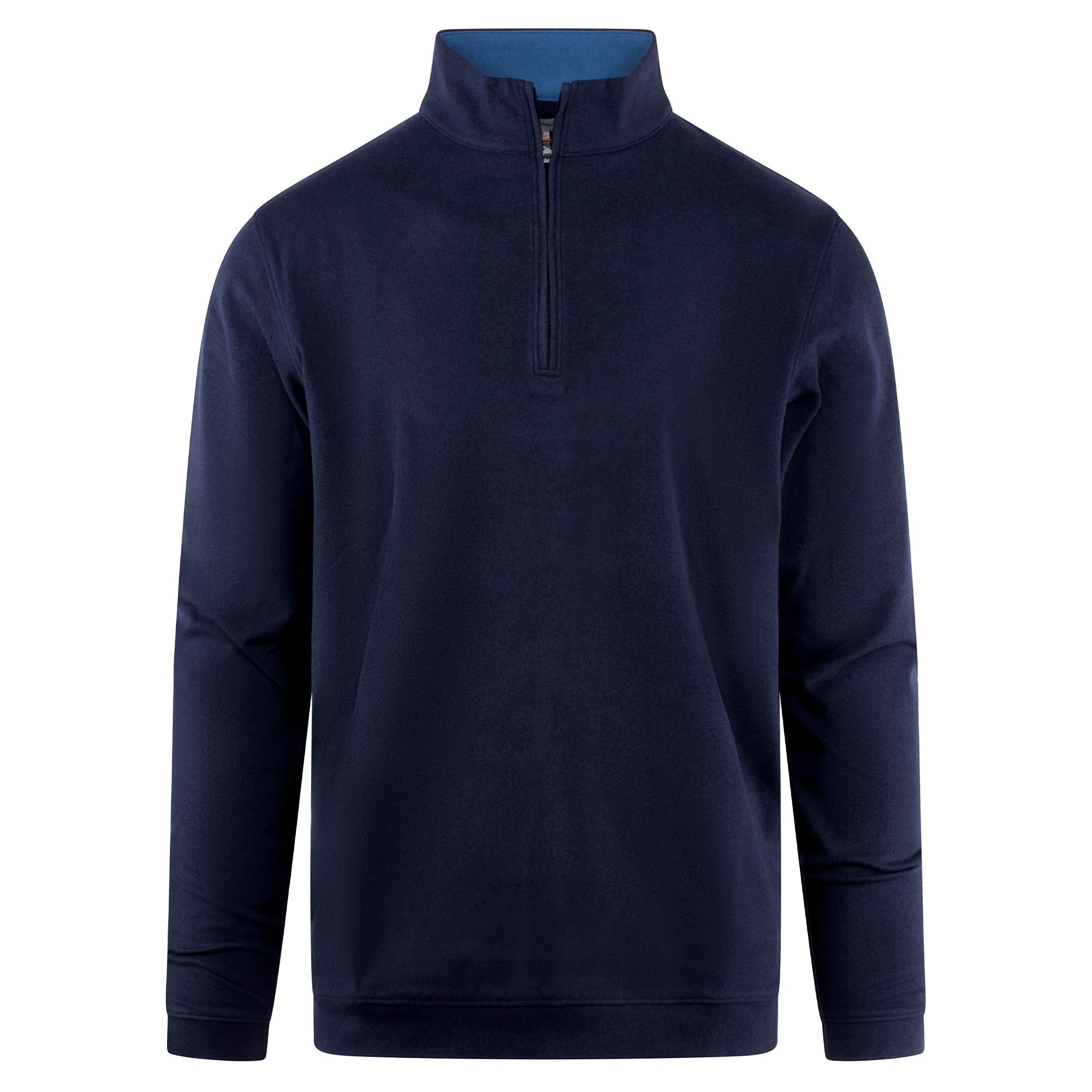 Peter Millar Ardentair Performance Quarter Zip Mens Golf Mid Layer Navy